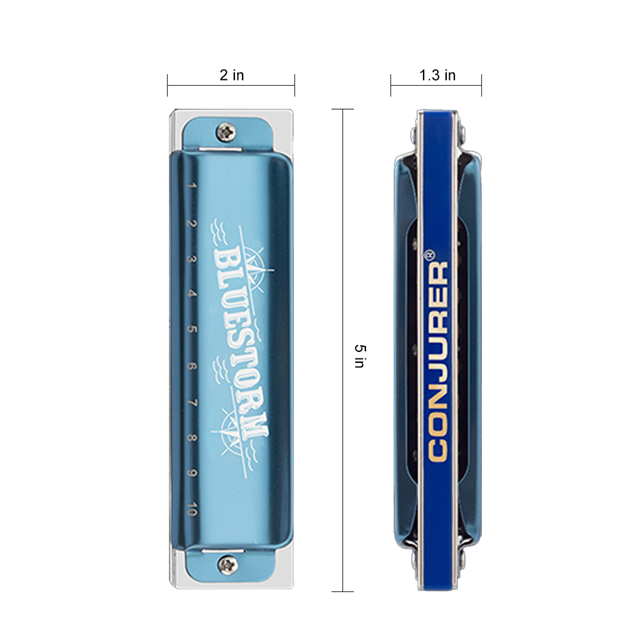 Conjurer Harmonica QUEEN WH1005BS, Pure Sound Quality, Charming Timbre