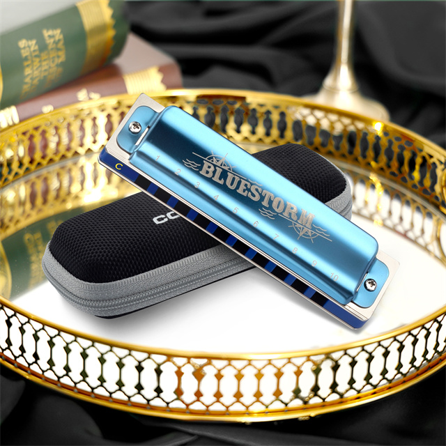 Conjurer Blue Storm Blues Harmonica Called QUEEN WH1005BS, Sound Tidal Wave!